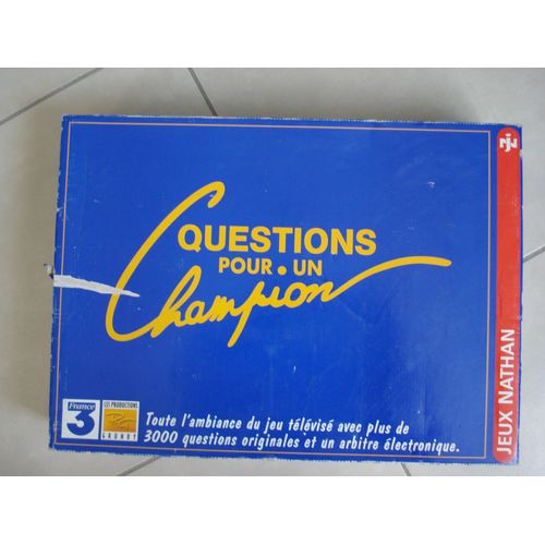 Question pour un champion jeux societe Rakuten