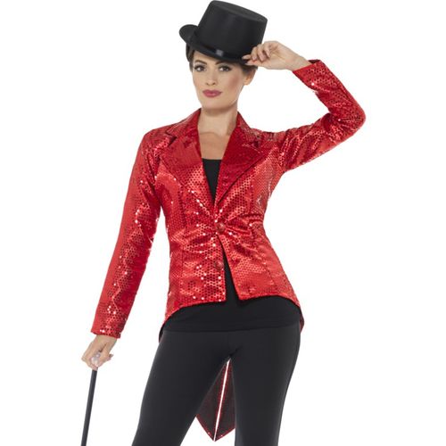 Queue De Pie Rouge  Sequins Femme Medium