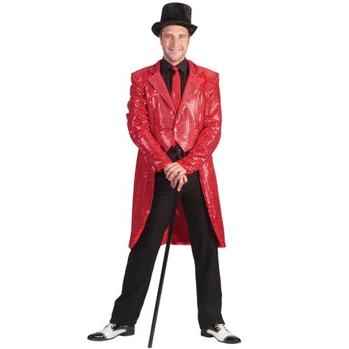 Queue De Pie Rouge  Sequins Homme - Taille: Xl