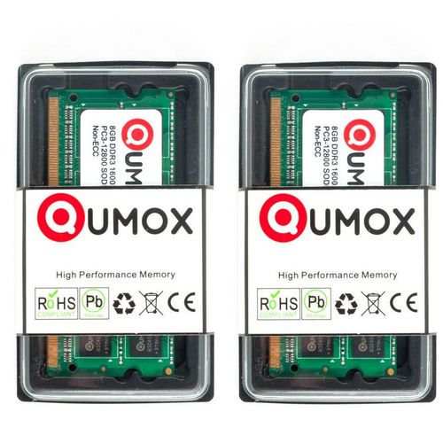 QUMOX 16Go 16 GB (2 x 8 Go) DDR3 1600MHz PC3-12800 SO DIMM 204 broches CL11 mmoire 