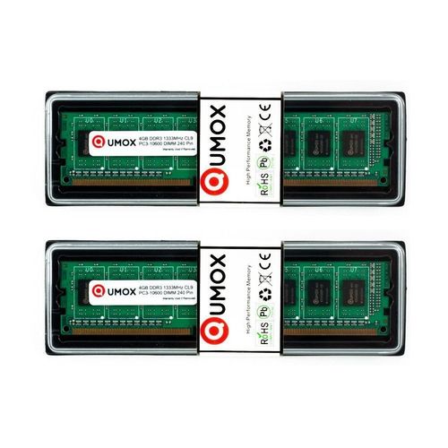 QUMOX 8 Go (2x 4 Go) PC3-10600 DDR3 1333 (240 PIN) DIMM MMOIRE