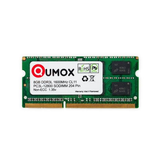 QUMOX 8Go 1600MHz DDR3 DDR3L PC3-12800 /PC-12800 (204 broches ) SO-DIMM mmoire pour ordinateur portable 1.35v