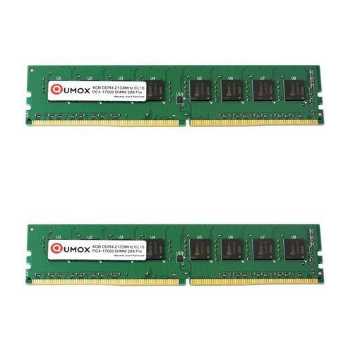 QUMOX mmoire 8Go (2x 4Go)DDR4 2133 2133MHz PC4-17000 PC-17000 (288 broches) DIMM mmoire ordinateur de bureau
