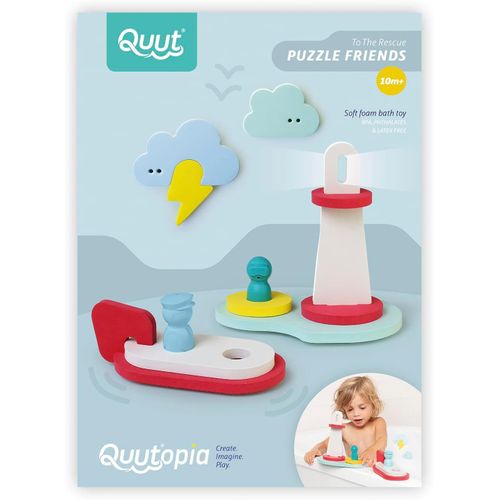 QUUT Puzzle Friends A la rescousse! - Jouets de Bain bb  partir de 10 Mois \u2013 Jouet de Bain Bb