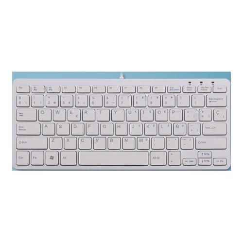 R-Go Compact Clavier, QWERTY (ES), blanc, filaire - Clavier