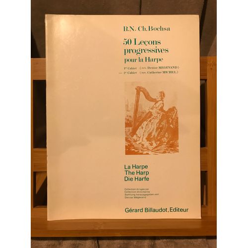 R.N. Ch. Bochsa 50 Leons Progressives En 2 Cahiers Partition Harpe Billaudot Cahier 2