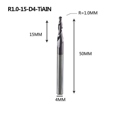 R1.0-15-D4 Mches De Dfonceuse  Revtement En Carbure De Tungstne Massif, Cnc, 1 Pice 