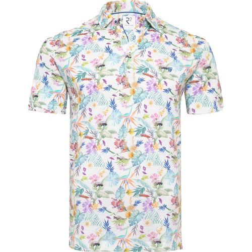 R2 Amsterdam Piqu Polo De Lin Impression Multicolor Multicolor Taille M