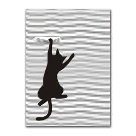 R Peinture Murale Toile Affiche Nordique Minimaliste Cercle De Chat De Bateau Noir Et Blanc Peinture Decorative Pour La Maison Rakuten