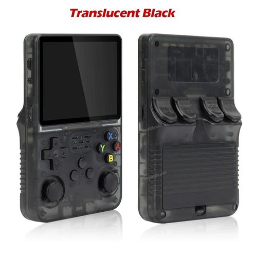 R36s Trn Noir - Console De Jeu Vido Transparente Rtro, Nouveau Systme Linux, R36s