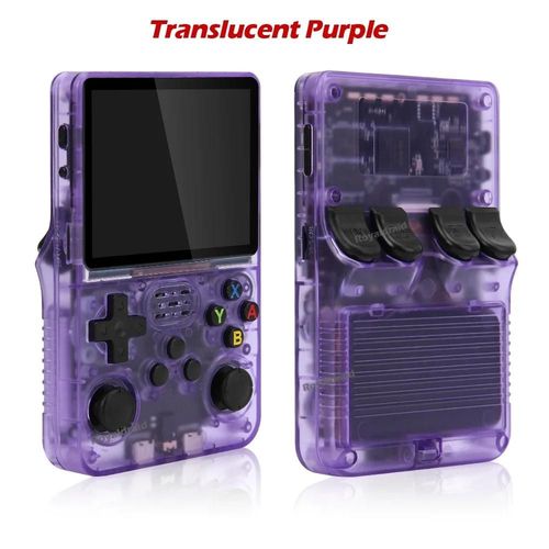 R36s Trn Purple - Console De Jeu Vido Transparente Rtro, Nouveau Systme Linux, R36s