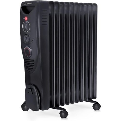 Radiateur  bain d'huile 2500W, 11 lments - Chauffage lectrique portable avec Minuterie intgre, 3 niveaux de chaleur, Thermostat rglable, Caractristiques de scurit intgres