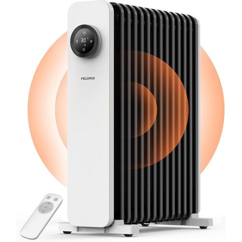 Radiateur Bain d'Huile 2500W, 3 niveaux de puissance basse consommation, 13 lments Chauffage lectrique, Thermostat, Minuterie de 24 heures, Radiateur electriqueavec Tlcommande