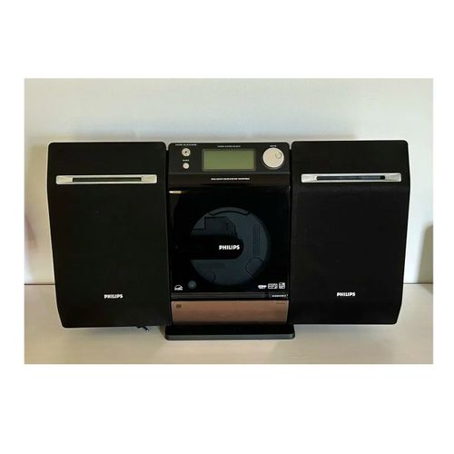 RADIO MINI CHAINE CD ONDES MUSIC AUDIO USB affichage cran Philips MCM277 COMPATIBLE MP3/WMA portabl Lect CD RW basses RMS 2x10 W 400 W PM PO Rveil program Tuner 40 prslections ..SANS ACCESSOIRE...
