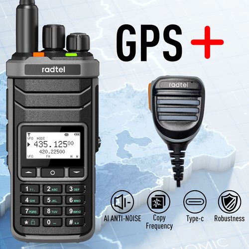 Radtel Rt-860g Radio Amateur Multi-Bande Gps 1024 Canaux,Double Bande Avec Am Usb Lsb Hf Uhf Vhf Cw Cb Lw Mw Sw Ssb Rception - Type Add Mic-Euro