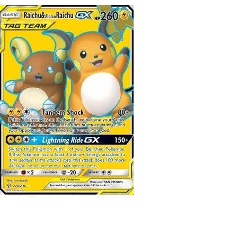 Raichu & Alolan Raichu Gx (unm 220) - Cartes De Jeux 