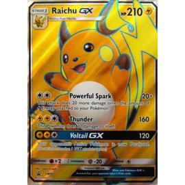 Raichu GX SM90 grande carte pokemon en Anglais