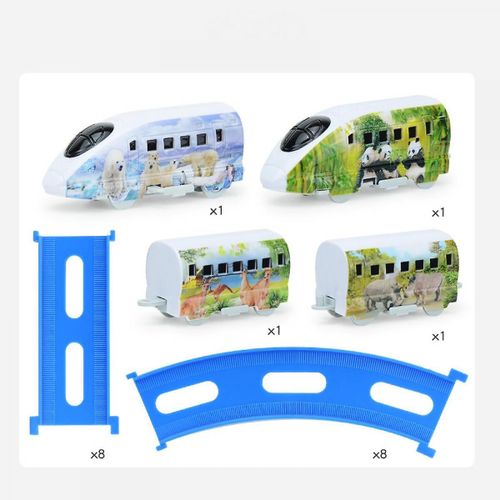 Rails Ensembles Jouets Pour Enfants, Voies De Chemin De Fer Flexibles Montagnes Russes Playset, Piles Jouet Train