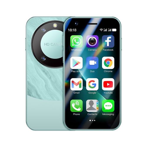 Rainbuvvy F8 Pro Max 3G Mini Smartphone 3.0 pouces 1GB+16GB Android 8.1 Reconnaissance faciale 2000mAh Double SIM Double Veille Vert