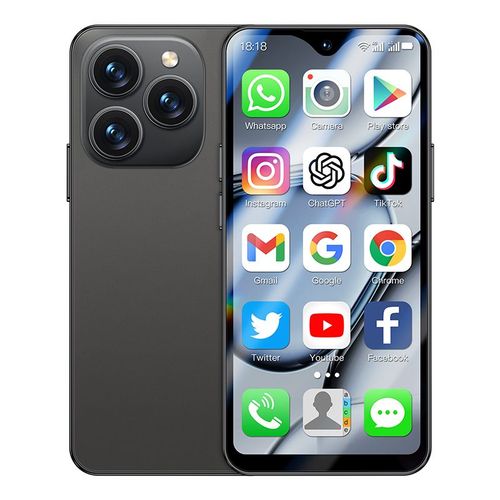 Rainbuvvy XS18 Pro Max 4G Smartphone 4.5 pouces 2GB + 16GB Camera frontale 200W Camera arriere 1300W Android 10.0 Reconnaissance faciale Double SIM Double Veille 2750mAh Noir