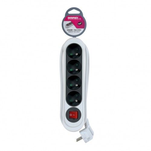 Rallonge Multiprise Avec Interrupteur - 4 Prises - Anthracite - Nola Debflex