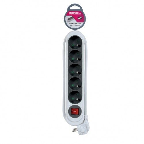 Rallonge Multiprise Avec Interrupteur - 5 Prises - Anthracite - Nola Debflex