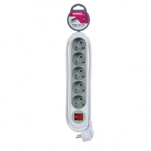Rallonge Multiprise Avec Interrupteur - 5 Prises - Galet - Nola Debflex