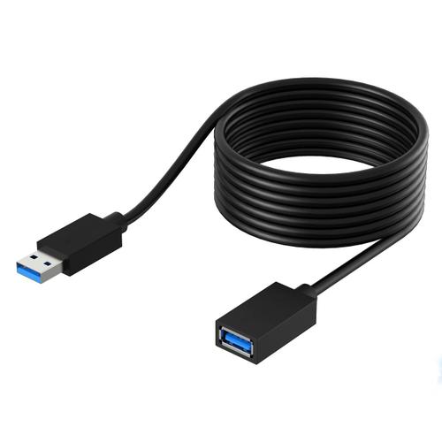 Rallonge USB 3.2, cble d'extension USB mle A vers femelle A (3M) super vitesse 5Gbps pour PS5, PS4, pc gamer, cl USB, clavier, scanner, hub USB, disque dur externe, et plus