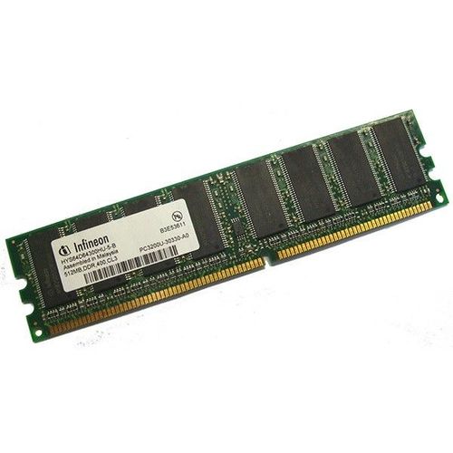 Ram Barrette Memoire INFINEON 512Mo DDR1 PC-3200U 400Mhz HYS64D64300HU-5-B CL3