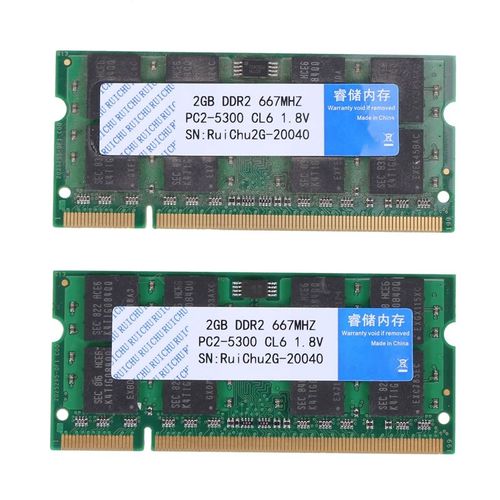 RAM DDR2 so-dimm pour pc portable, 2x2 go, PC2-5300 MHz, 667 broches, nouveaut