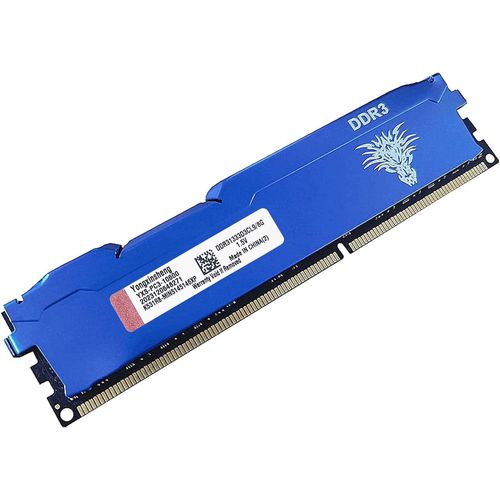 Ram DDR3 8go 1333MHz PC3-10600 Udimm CL9 Non-ECC Unbuffered 1.5V 2Rx8 Double Rang 240 Pin Mmoire Ram Barette pour Ordinateur de Bureau (Bleu)