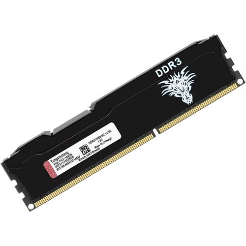Ram DDR3 8go 1866MHz PC3-14900 Udimm CL13 Non-ECC Unbuffered 1.5V 2Rx8 Double Rang 240-Pin Mmoire Ram Barette pour Ordinateur de Bureau (Noir)