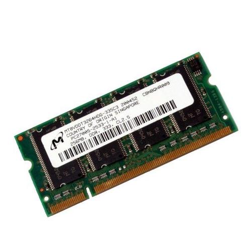 RAM PC Portable SODIMM Micron MT8VDDT3264HDG-335C3 DDR 333Mhz 256Mo PC-2700S CL2.5