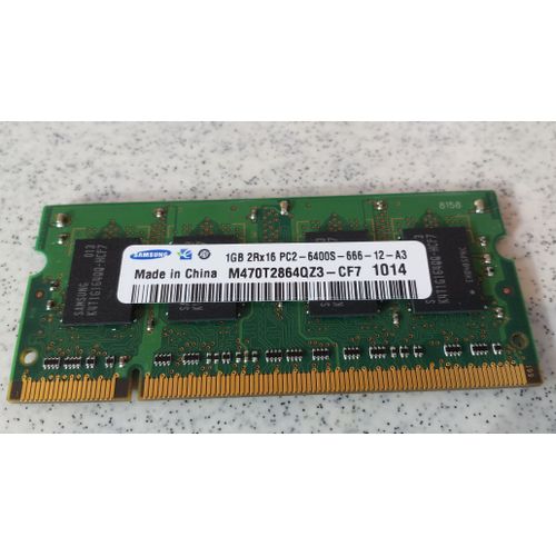 ram sodimm 1go 666 6400 samsung m470t2864qz3 cf7 1014 ddr2