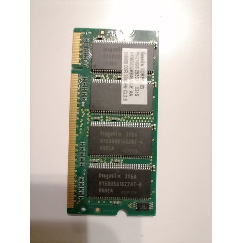 RAM SoDimm DDR2 256mb 266Mhz HYNIX PC2100S pour portable