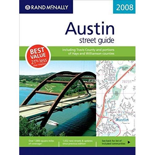 Rand Mcnally 2008 Austin, Texas Street Guide: Including Travis County And Portions Of Hays And Williamson Counties (Rand Mcnally Austin, Texas Street Guide)   de Rand McNally and Company  Format Broch 
