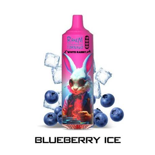 Randm : Puff Tornado -Blueberry Ice- 9000 Puff By Randm - White Rabbit- Sans Nicotine-