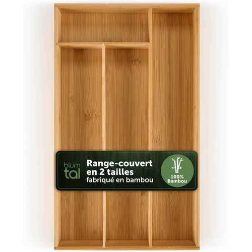 Range Couverts Pour Tiroir Dimensions 27 X 49 Cm - Range Couvert En Bambou Avec 4 Compartiments - Ikea Maximera Standard Fixe - Facile D'entretien Et Robuste Rangement Au Design [Kit6504468]