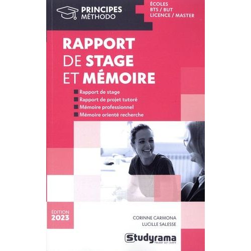 Rapport De Stage Et Mmoire - Ecoles, Bts, But, Licence, Master    Format Grand Format 
