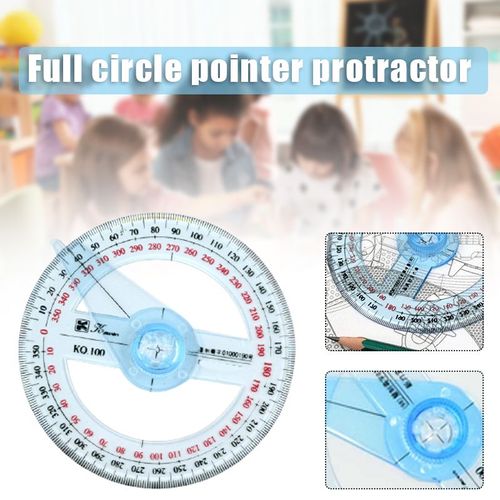 Rapporteur  360 Degrs Avec Bras Oscillant, Rgle D'Angle De Pointeur De Cercle Complet, Outils De Dessin De Gomtrie Mathmatique Pour tudiants
