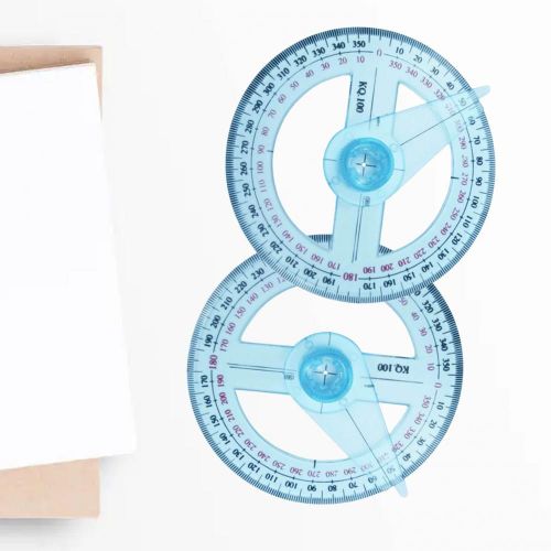 Rapporteur D'angle En Plastique Avec Pointeur Rotatif, Rsistant  360, Lger, Cercle Complet, Adapt  L'cole