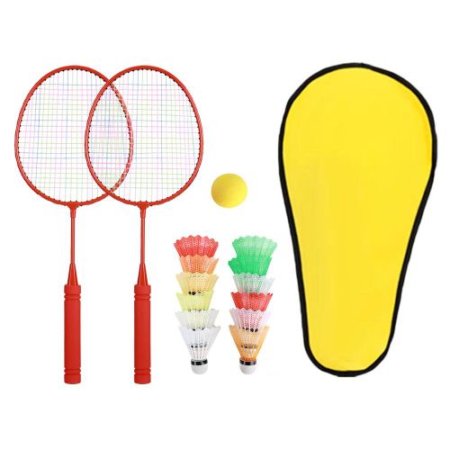 Raquette De Badminton D'exterieur Pour Enfants, Jouet D'exercice Pour Interaction Parent-Enfant, Rouge