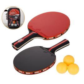 Set De Tennis De Table, 2 Raquette Ping Pong De Peuplier+3 Balle+1