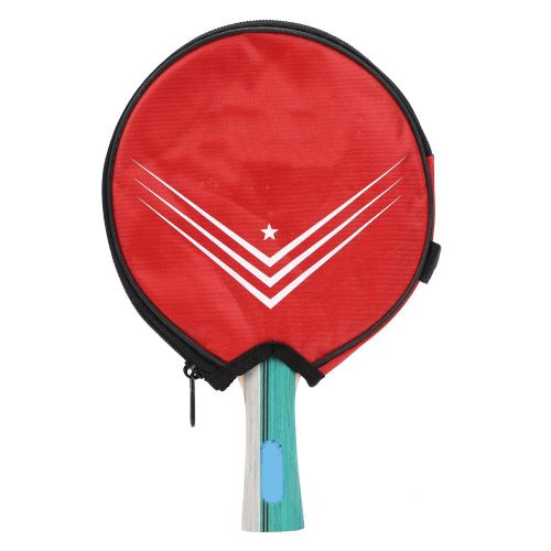 Raquette De Tennis De Table Simple, Raquettes En Caoutchouc Doublement Inversees A Haute Elasticite Avec Sac De Rangement, Manche Long 1002