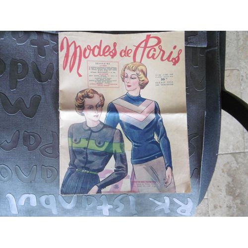 Rare Beau Magazine Mode Ancien ( 1949 ) Modes De Paris N 156 Du 09 - 12 - 1949 - La Mode - La Lecture - - Ouvrages De Dames - Patron -..   de modes de paris  Format Broch 