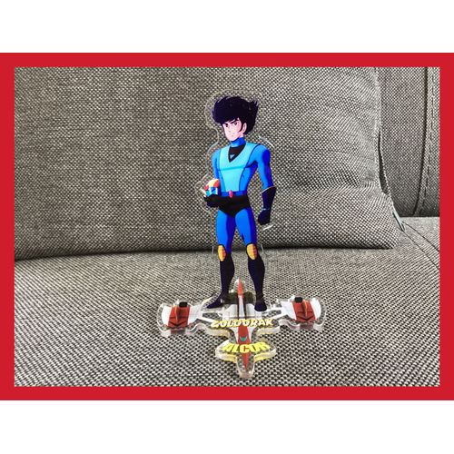 Rare Figurine Acrylique Alcor Goldorak Grendizer 2024 Goldrake Ufo Robot 13cm Avec Support Vaisseau Navette Alcorak Plexi Actarus Alcor Vega La Patrouille Des Aigles