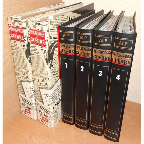 Rare: L'intgrale Des 52 Fascicules Tmoignages De Guerre 1939-1945 Dans Leurs 6 Fardes (Avec Journaux & Cartes)