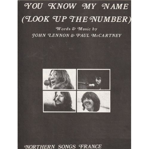 Rare Partition The Beatles You Know My Name ( Look Up The Number ) John Lennon Et Paul Mccartney