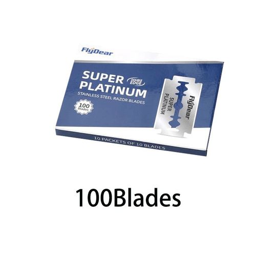 Rasoir  Double Lame En Acier Inoxydable Pour Hommes,Rasoir  L'ancienne,Rasage Manuel - Type 100blades