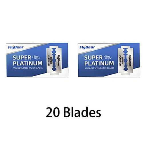 Rasoir  Double Lame En Acier Inoxydable Pour Hommes,Rasoir  L'ancienne,Rasage Manuel - Type 20blades